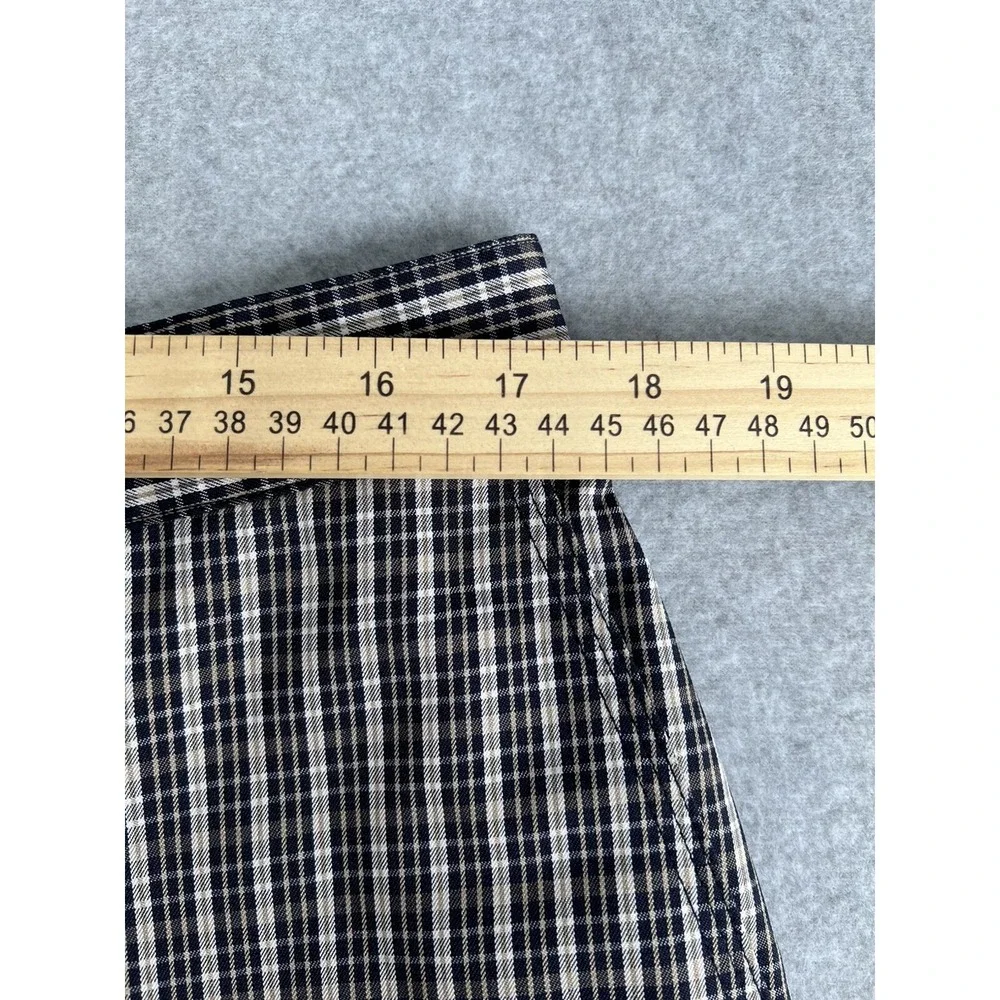 Adidas Golf Men's Lightweight Plaid Golf Shorts Size 34 Flat Front Black Khaki